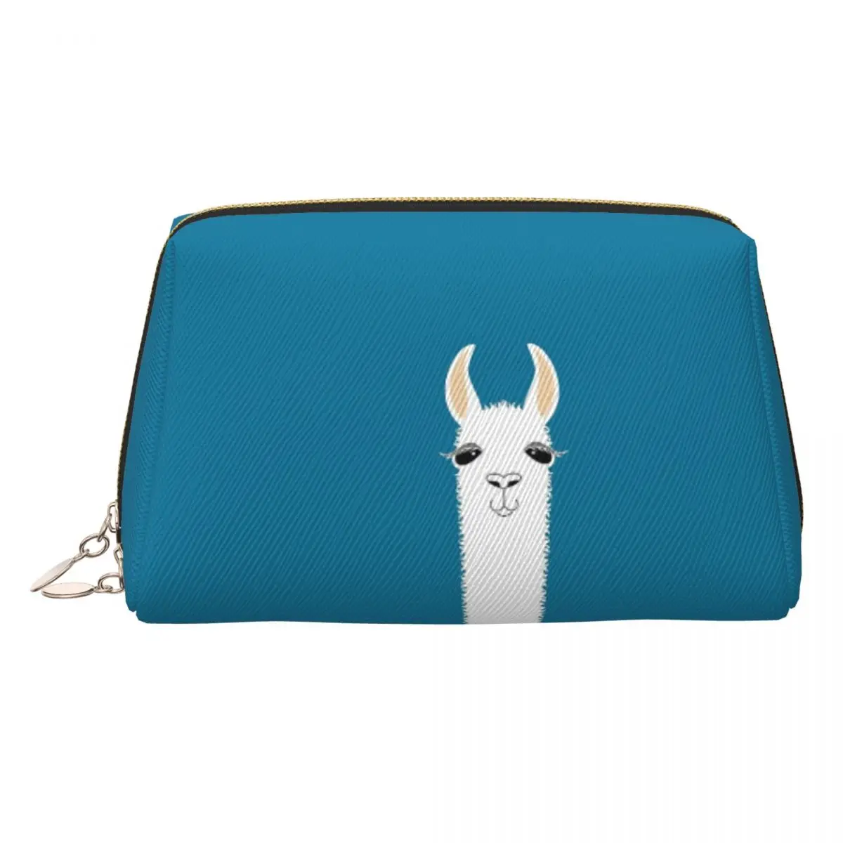 Llama Alpaca Animal Women Cosmetic Bags Travel Makeup Organizer Pouch Toiletry Storage Dopp Kit Case
