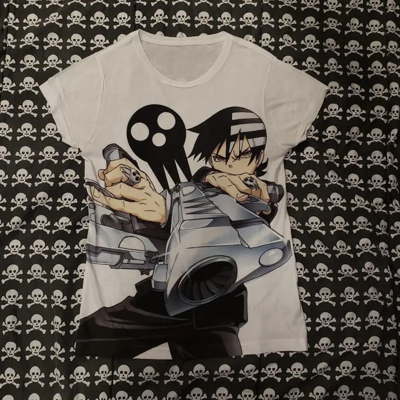 Y2K Style Girls Graphic T-Shirt | Trendy Retro Anime Back Print Half Sleeve Tee
