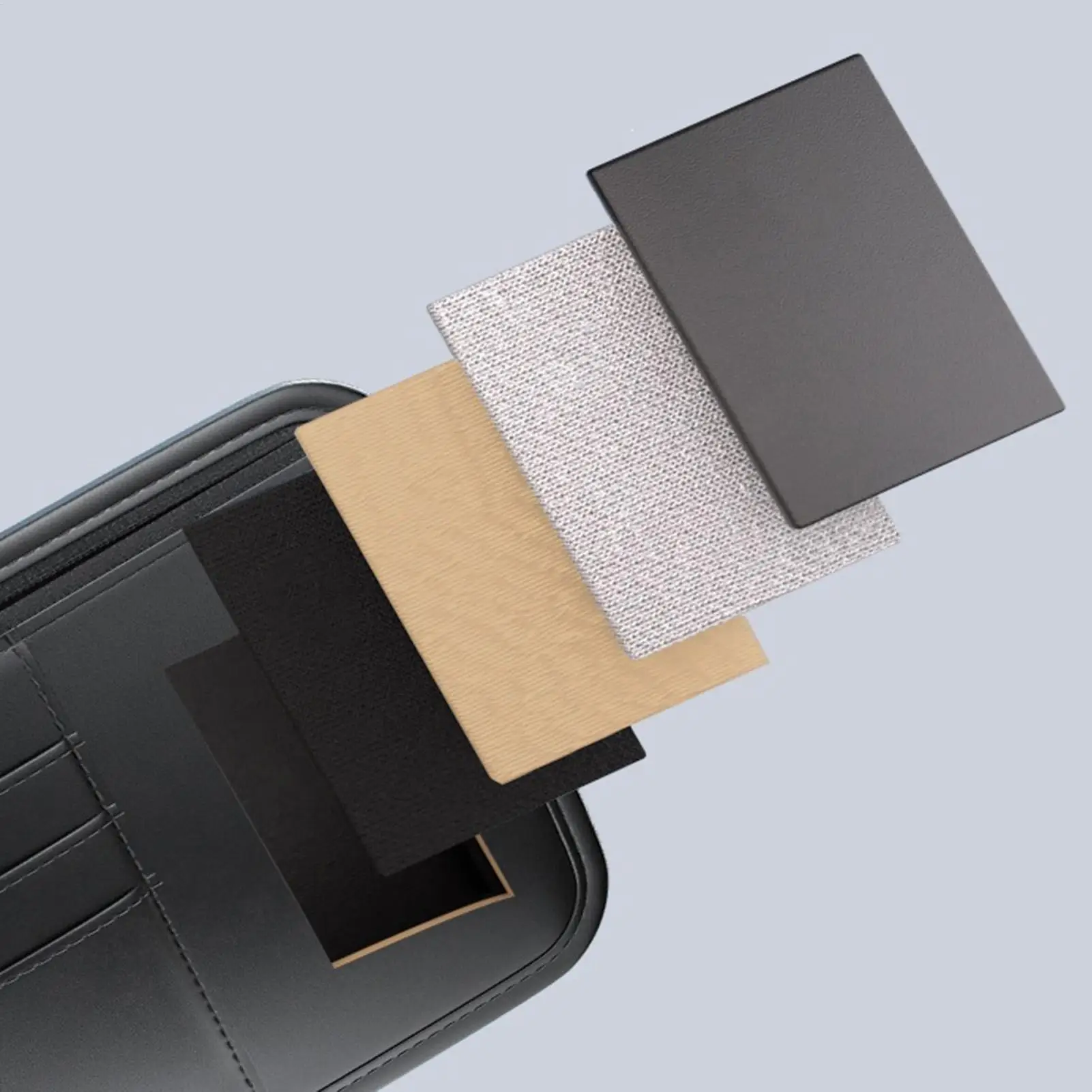 Car Visor Storage Travel Accessories Pouch Auto Visor Storage Pouch For Glass Card Pen Document Driving License Insurance