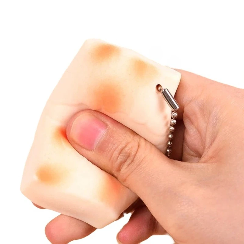 Simulated Squishy Rice Cake Squeeze Toy Lovely New Year Cake Soft Fidget Toys Cute Fast Rebound Decompression Toy Birthday Gift