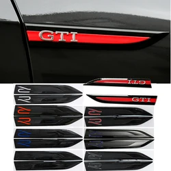 2pcs GTI R Emblem Car Fender Side Wing Auto Sticker Accessories For Volkswagen VW Rline Polo Golf MK8 Touareg Passat Magotan CC