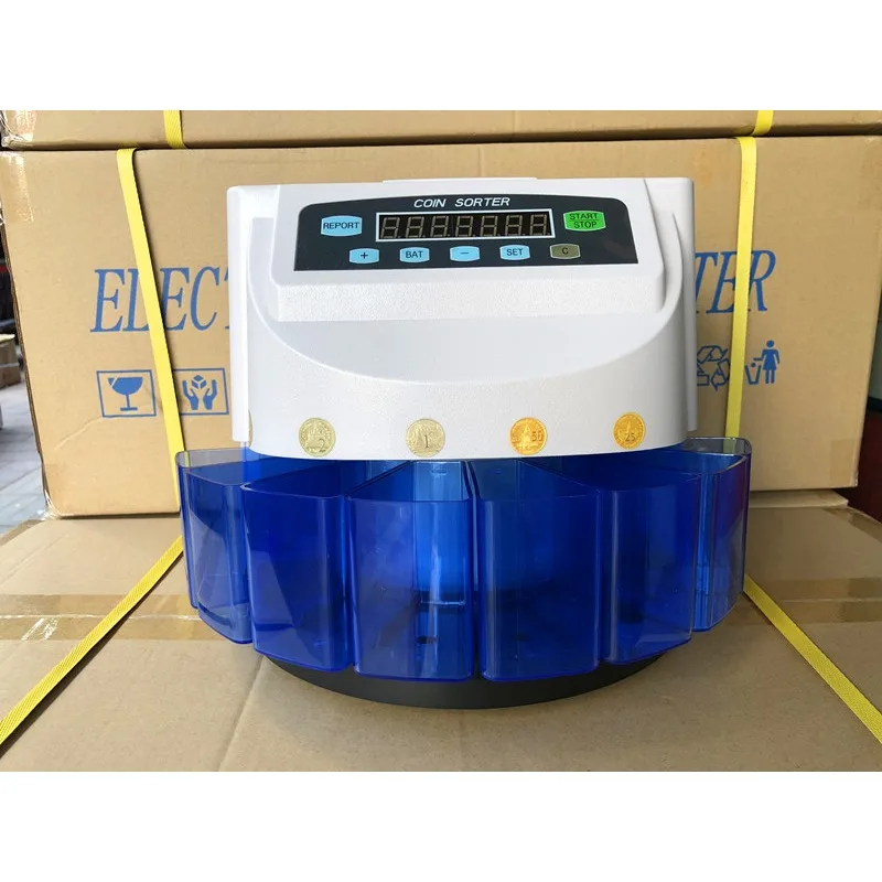 Thai Baht Coin Counter Automatic Number Sorter Bus Station Bank   Score Removal Machine Can Be Customized to Various