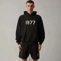 1977 Digital Printing Cotton Fleece Trendy Hoodie Fashion Shirt Autumn and Winter Outdoor Sports Top Comfortable Jumper