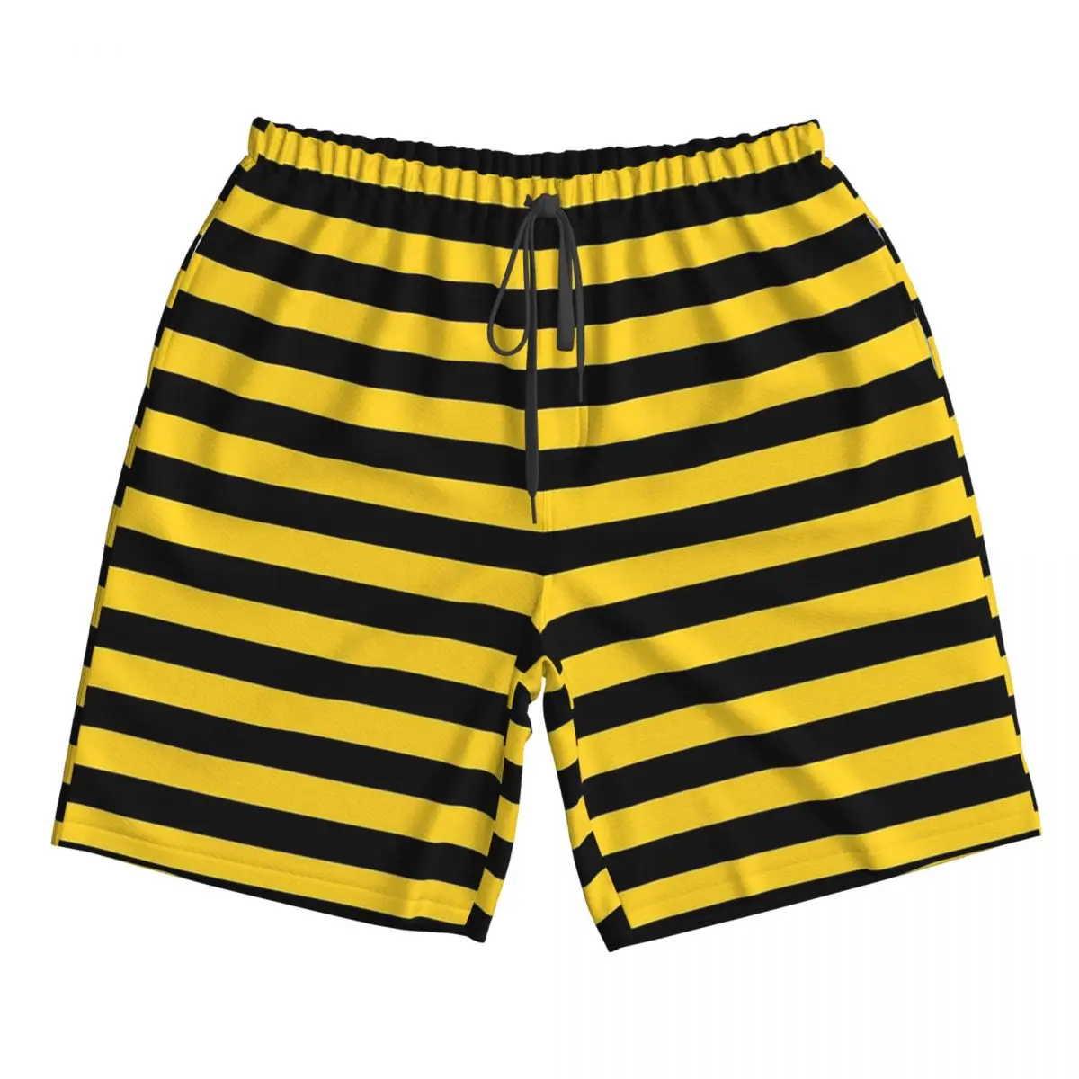 Yellow And Black Honey Bee Stripes Trunks Beach Board Shorts Casual Quick Dry Swim Summer Men Pants