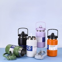 Outdoor Stainless Steel Insulation Bottle 4L Ice Bucket Large-capacity Camping Portable Sports Water Bottle