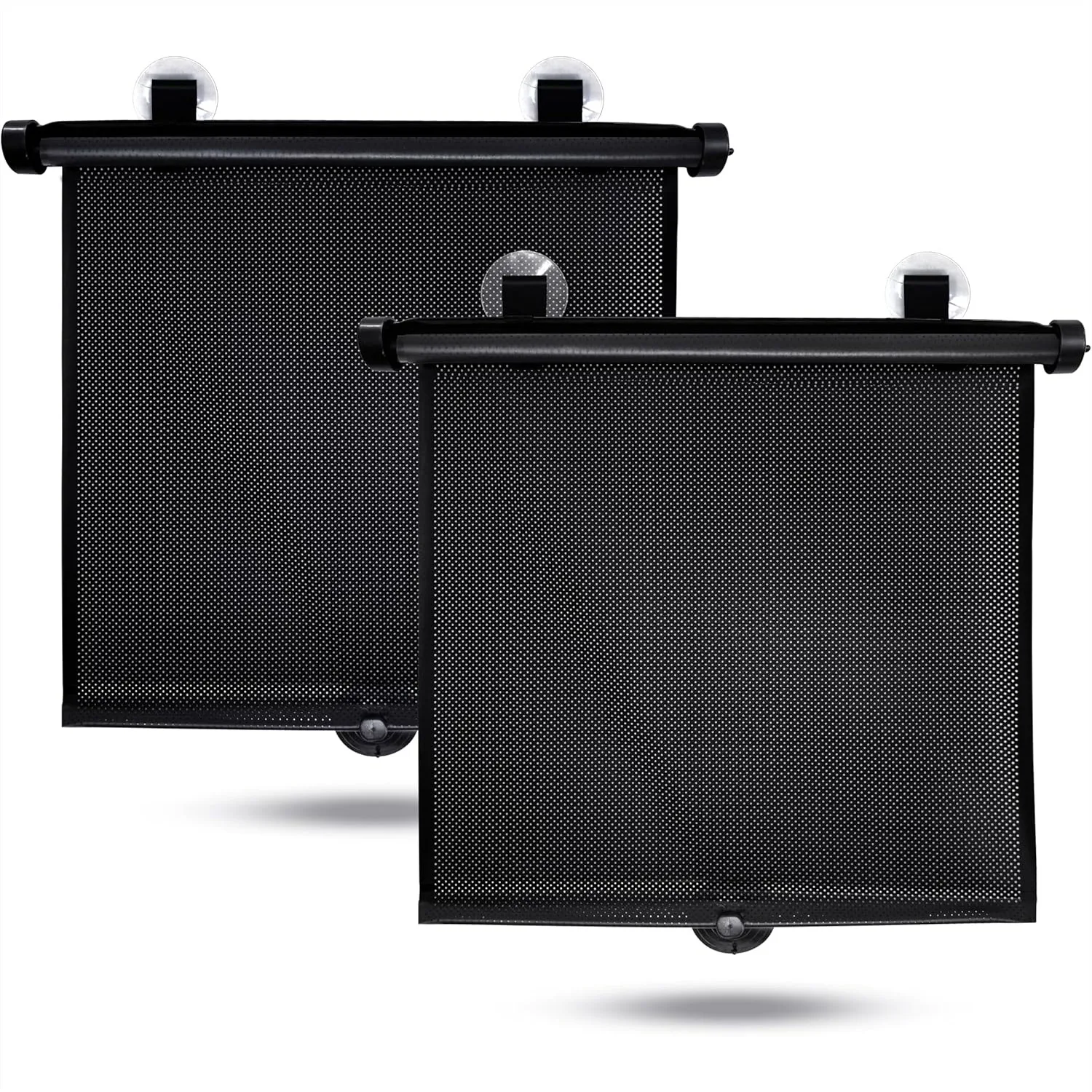 

Car Window Shades for Baby (2 Pack) - Upgraded Roller Shade with Strong Suction Cups & Large Clips for Durability, 15x17 Inches