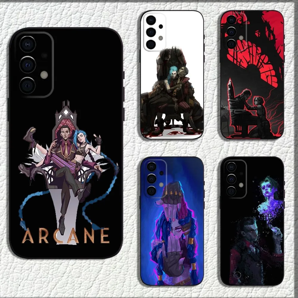 Arcane S-Silco J-Jinx Phone Case For Samsung Galaxy A13,A21s,A22,A31,A32,A52,A53,A71,A80,A91 Soft Black Shell