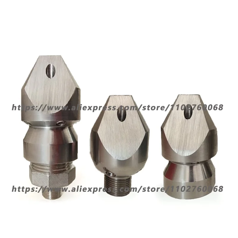 High Pressure Cleaning Nozzle Dredging Washing Car Machine Accessories to Clear the Sewer Stainless Steel Water Mouse Nozzle