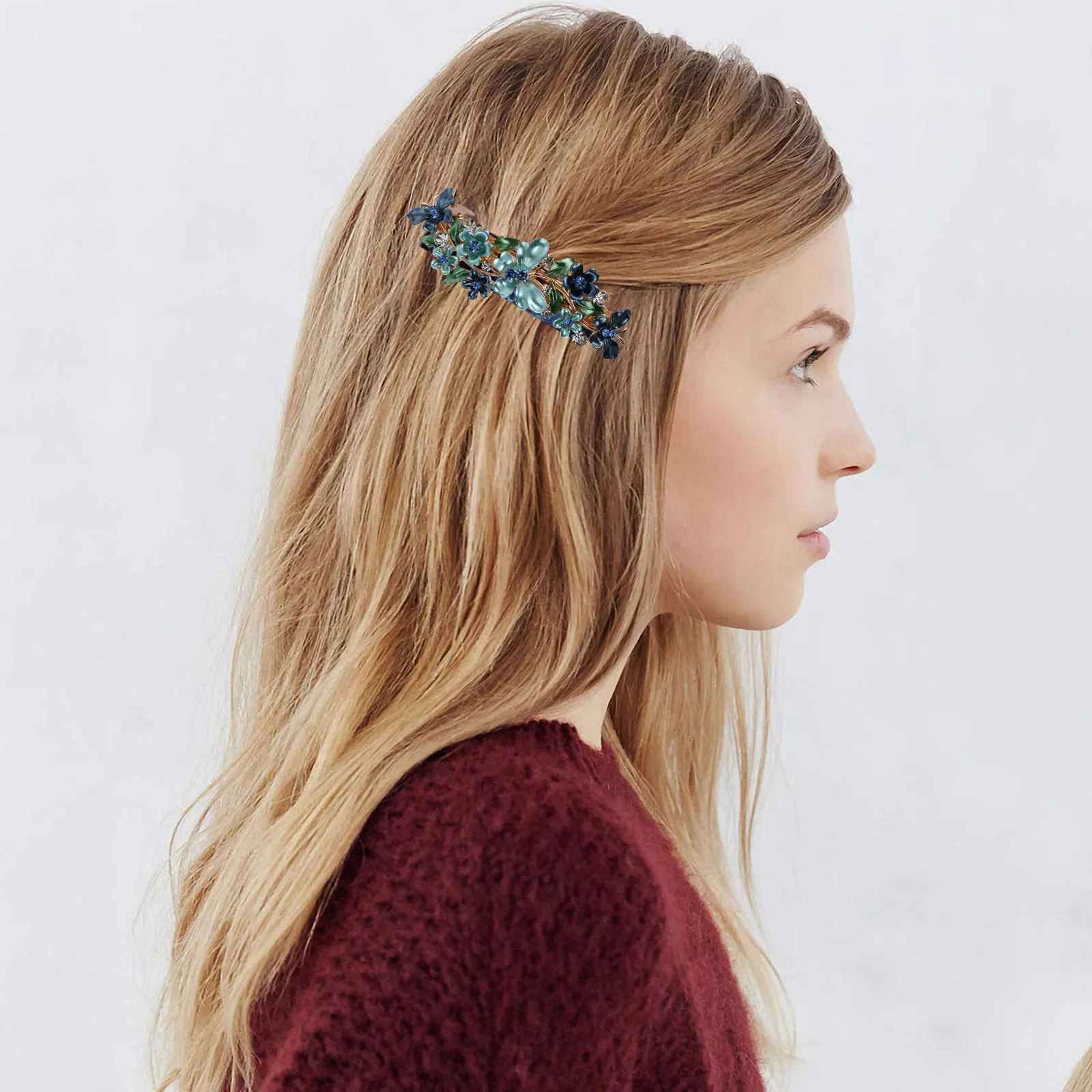 

Набор из 3-х премиальных заколок для волос из сплава в форме цветка, большие элегантные заколки-зажимы для женщин, стильные аксессуары для волос, подарок для подруги, жены