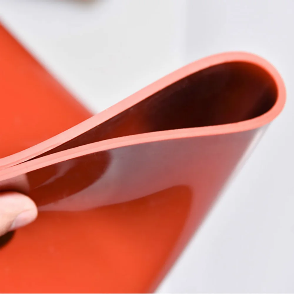 for Vacuum Press Oven Heat Resistant Silicone Mat Black Red Silicone Rubber Sheet 500mmx500mm Thick 1mm 2mm 3mm 4mm Sheeting