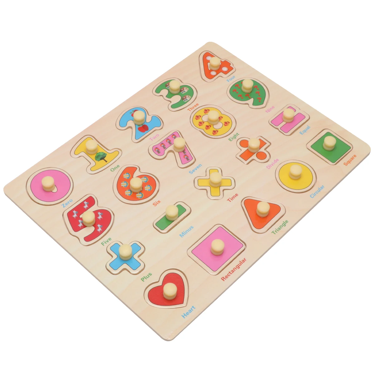 

Wooden Puzzle Toys Number Recognition Educational Games Kids Toddlers Math Puzzles Premium Wood Smooth Surface Eco Friendly