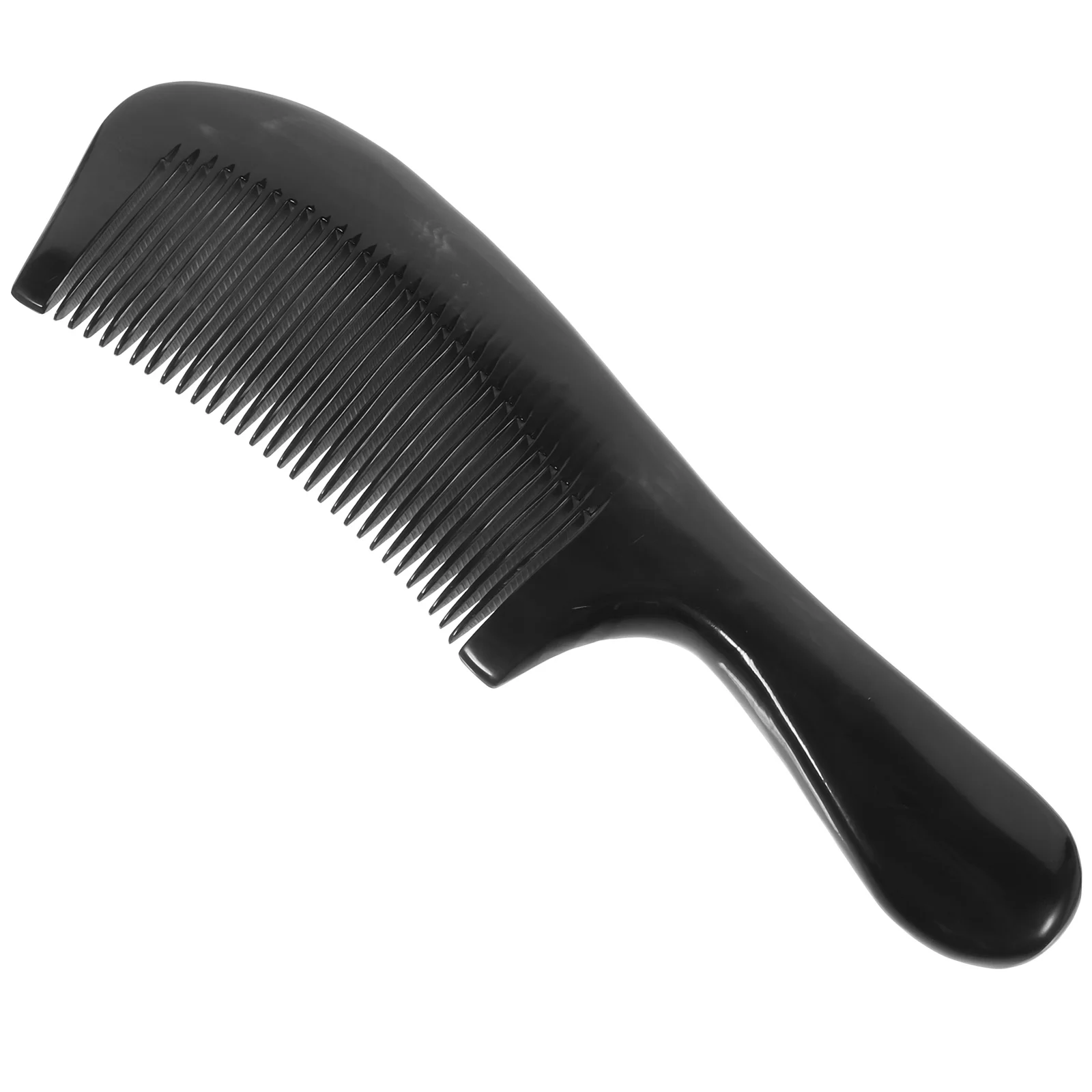 

Black Buffalo Horn Comb Hair Brush for Men Ox Fine Tooth Shampoo Quality Hair Combs Stylish Natural