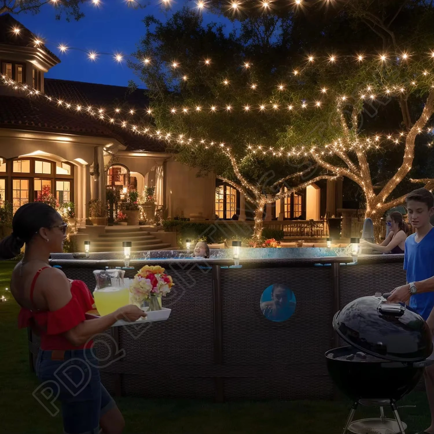 Swimming Pool Light Led Fence Decorative Light Led Pool Light Automatic For Swimming Pool Yard Outdoor Fence