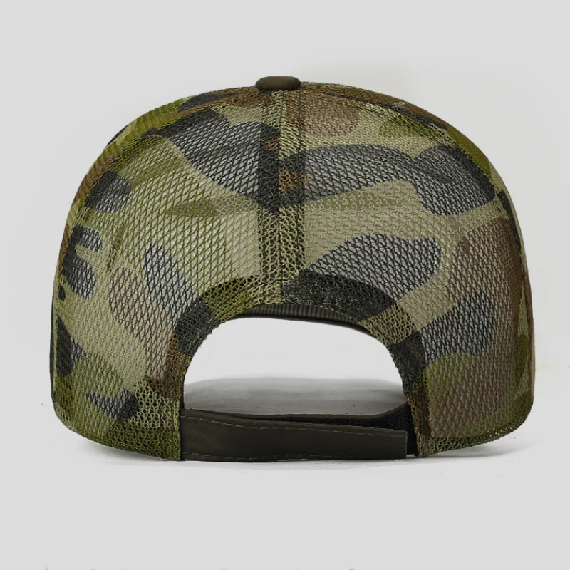 New Unisex Hollowed-out Extended Brim Trucker Hats Fashion Breathable Fishing Duckbill Cap Outdoor Mesh Sunscreen Baseball Hat