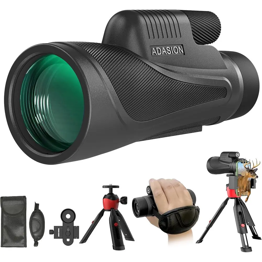 

High Definition 15x56 Monocular Telescope with Smartphone Adapter for Low Light Observations, Ideal for Stargazing, Birdwatching