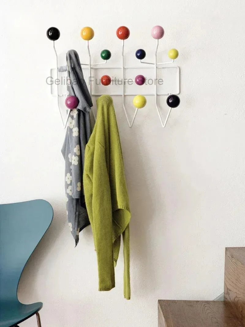 متعدد الألوان شنق الأثاث شماعة معطف الكرة رف متعدد الأغراض هوك ل جدار الحلي للطفل هدية حقيبة معدنية ديكور قبعة الوقوف