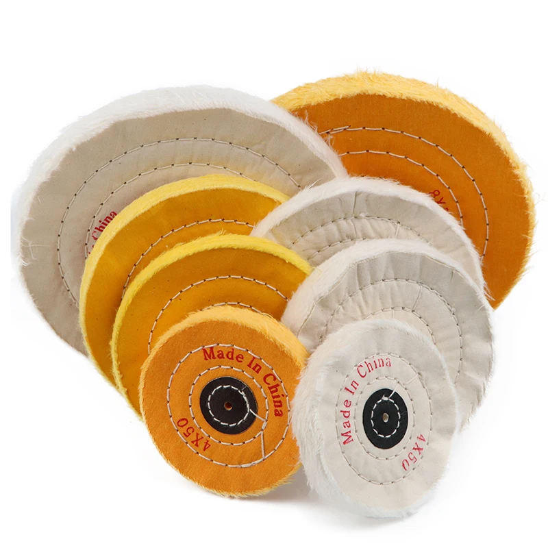 10pcs/lot Yellow & White Buffing Cotton Wheel for Polishing Gemstone & jewellery Dental Lab Tool