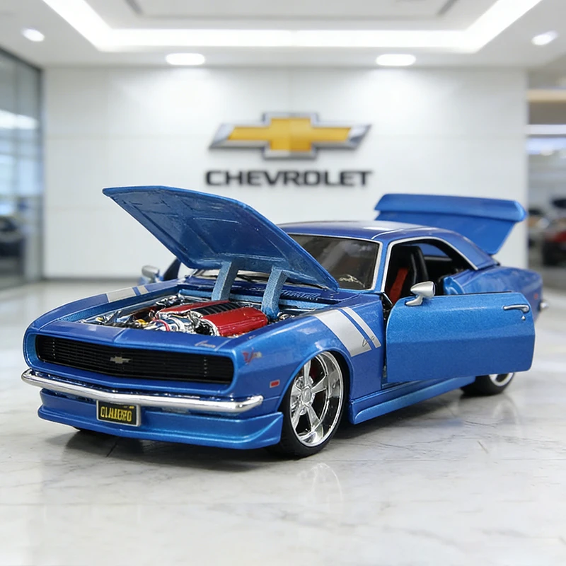 

Maisto 1:24 Chevrolet Camaro Z28 1968, литая модель автомобиля из сплава, игрушечная машинка, миниатюрная масштабная модель автомобиля для детей