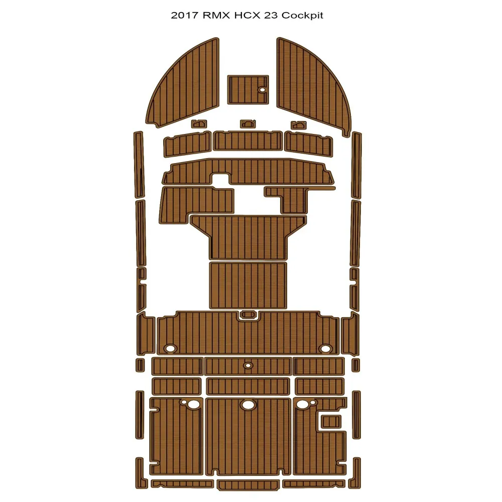 2017 RMX HCX 23 Cockpit Pad Boat EVA Faux Foam Teak Deck Floor Mat SeaDek MarineMat Gatorstep Style Self Adhesive