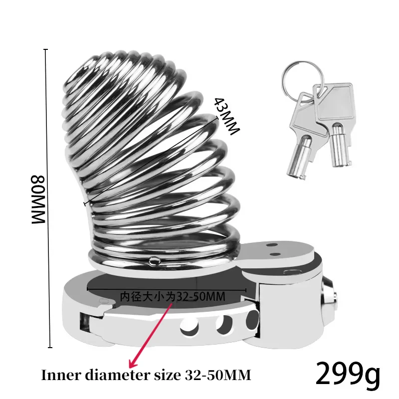 2024 novo masculino metal rosqueado gaiola de castidade ajustável pênis anel galo gaiola abstinência pênis bloqueio casal adulto produtos eróticos 18