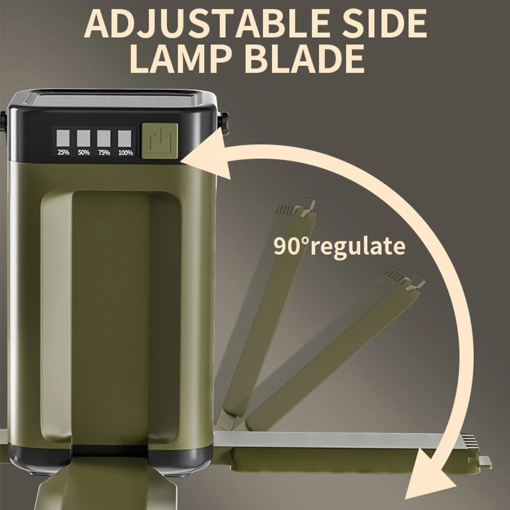 Solar Camping Lantern Foldable Camping Light Waterproof Rechargeable Lantern Portable Flashlight LED Tent Light Emergencise Gear