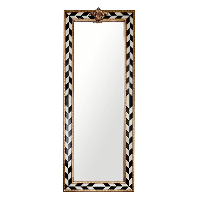 Gold Aesthetic Floor Decorative Mirrors Wall Big Square Nordic Mirrors Full Body Living Room Espejos Decorativos Home Decoration