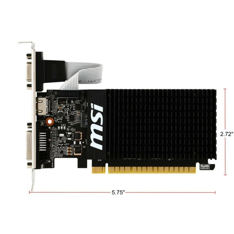 FOR MSI GT 710 DirectX 12 GT 710 2GD3H LP 2GB 64-Bit DDR3 Video Card