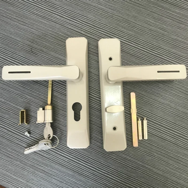 Bathroom Plastic Steel Glass Door Lock, Swing Door, Aluminum Alloy Door Lock with Key