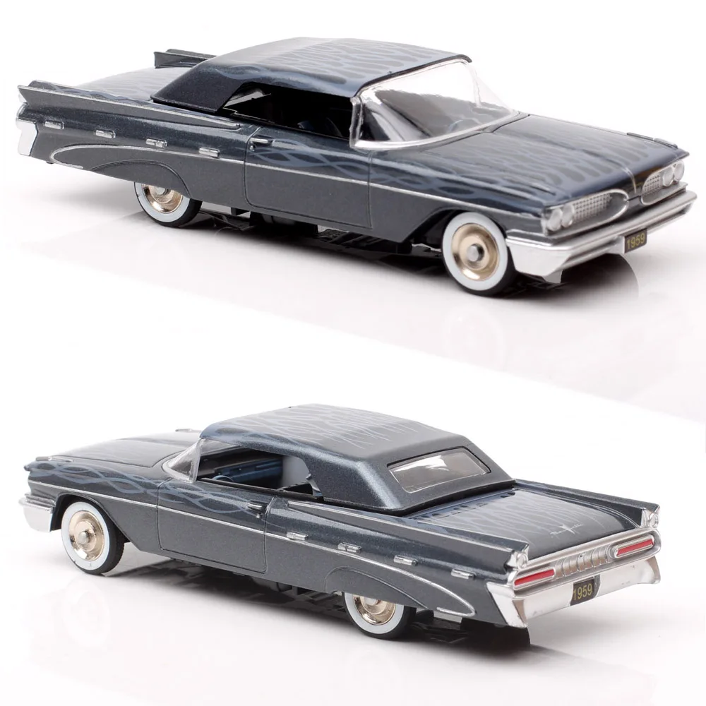 1:43 Scale GFCC Classic 1959 Pontiac Bonneville Convertible Vehicle Alloy Metal Diecast Model Car Toy Flame Pattern Miniature