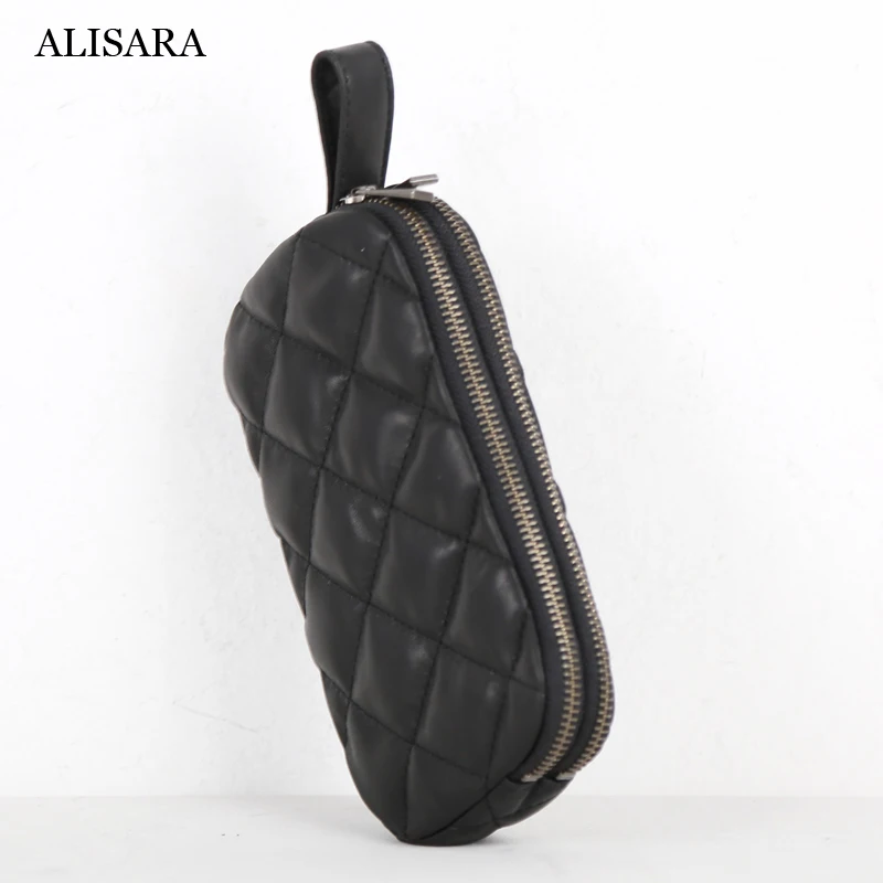 Clutch Bag Men Sheepskin Leather Casual Zipper Long Wallet Women Storage Coin Purses High Quality Cell Phone Bag