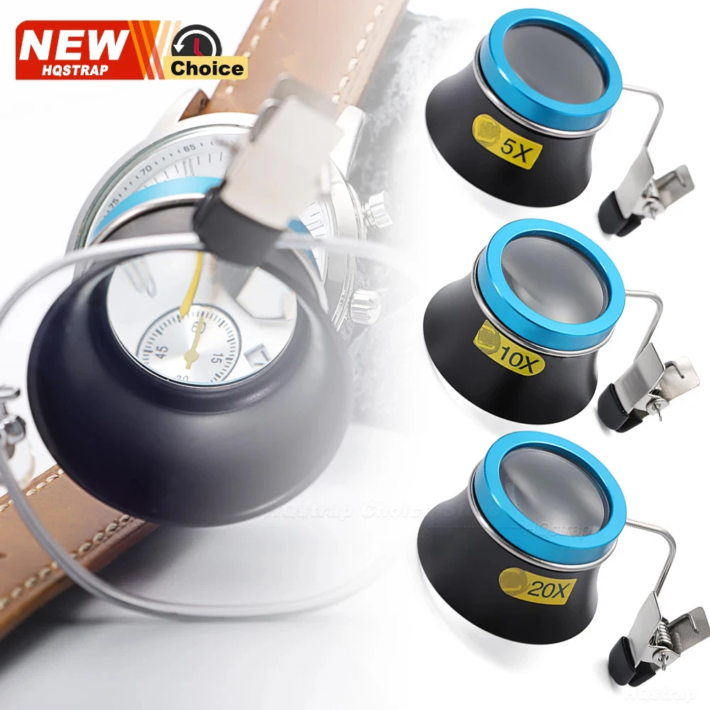1/2/3pcs 5X 10X 20X Eyeglass Magnifier Clip-On Eye Loupe Magnifying Lens Portable Eyepiece Process Operation Watch Repair Tool