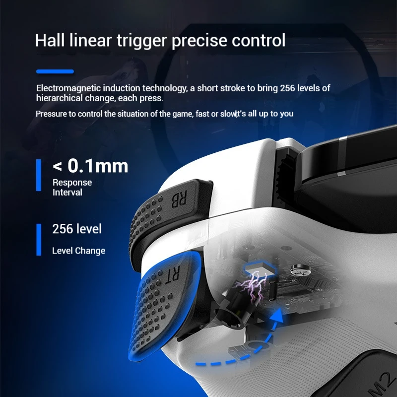 D11 Stretch gamepad Hall Trigger makro klawisz tylny Przełącznik Android IOS Streaming gamepad PC type-c Link
