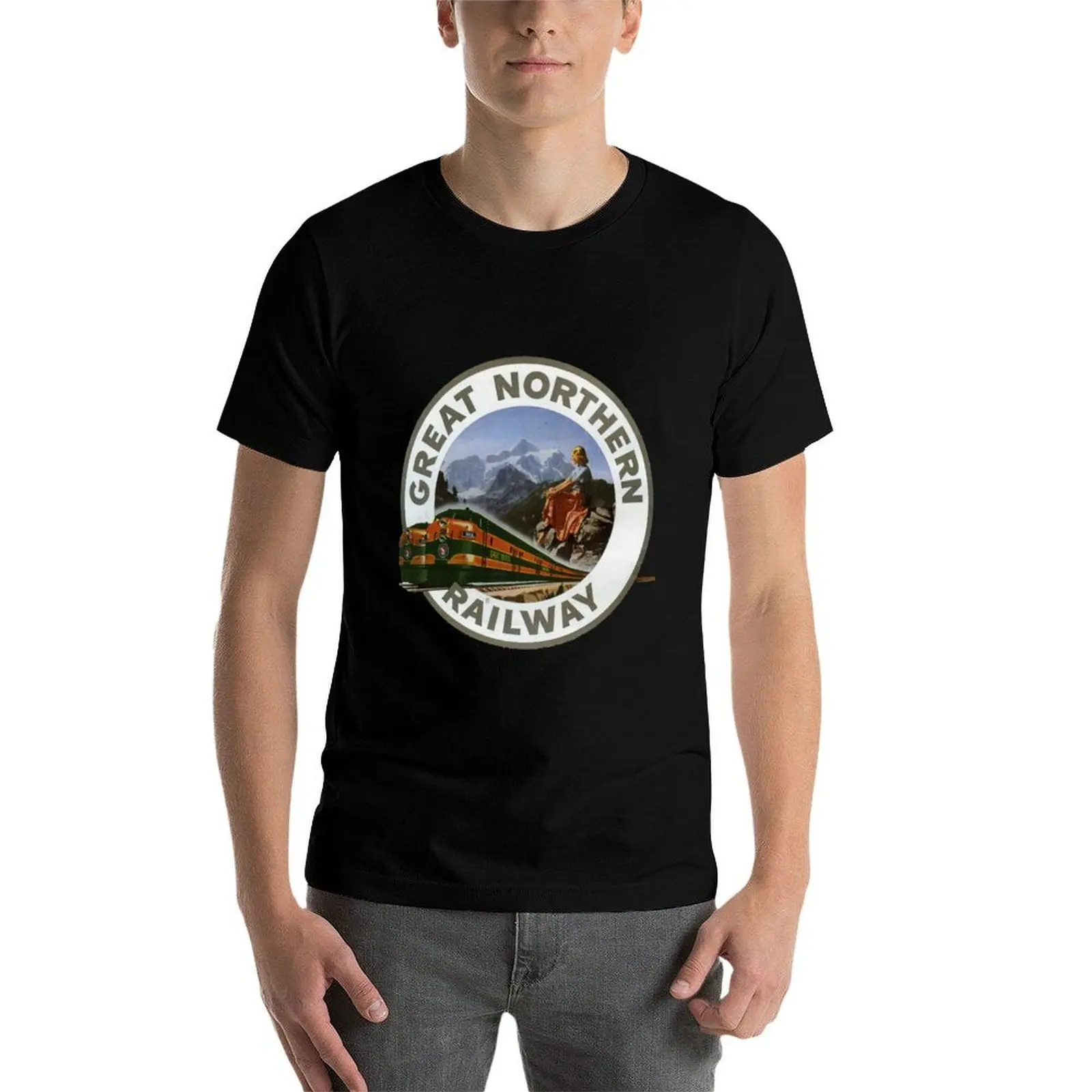 

Vintage 1940s Great Northern Railway T-Shirt printed t shirts for man t shirts for man pack white T-Shirt