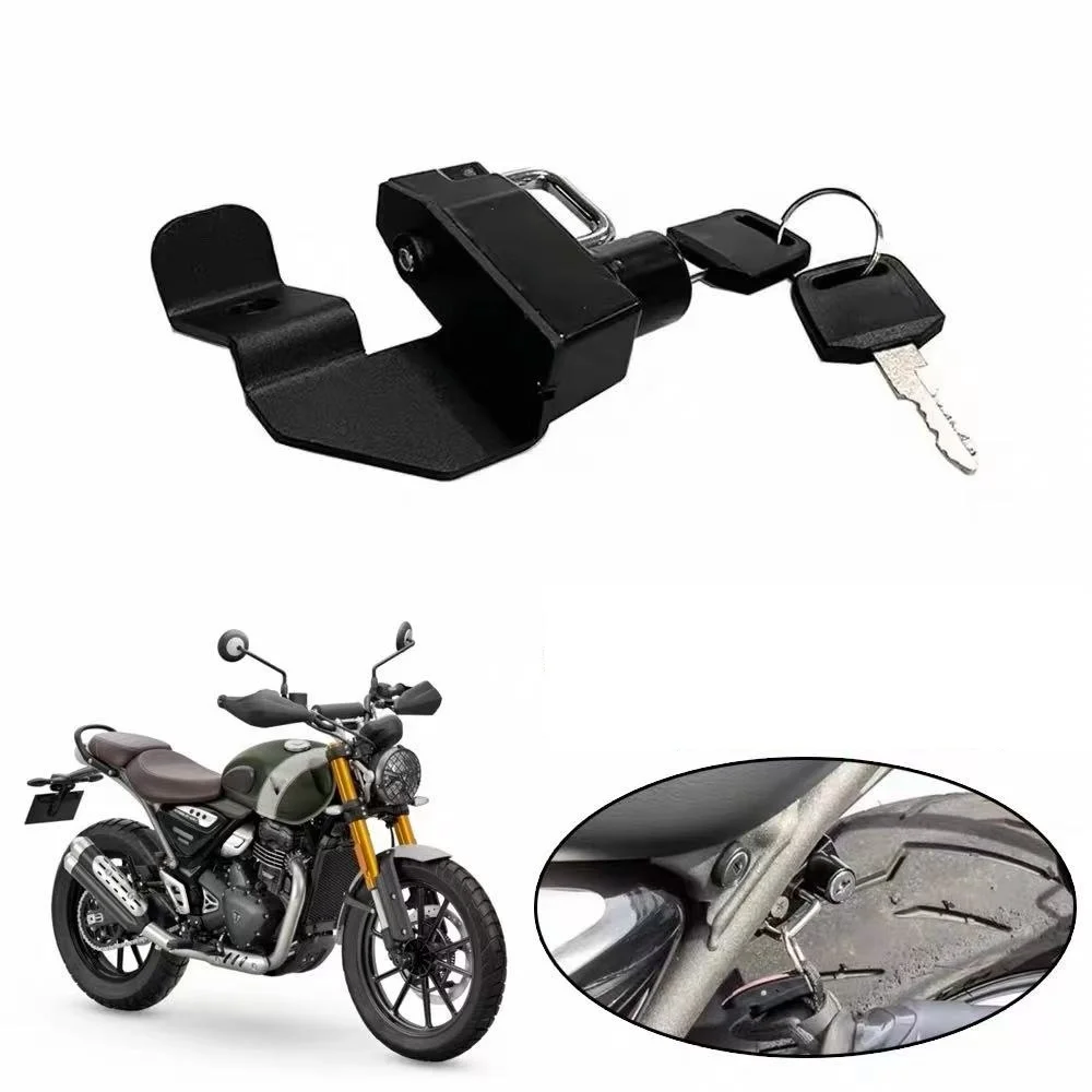 FOR Speed400 Modified Vehicle Helmet Safety Lock Thickened Carbon Steel Body Waterproof Rust-Proof Anti-Theft Small Accessory