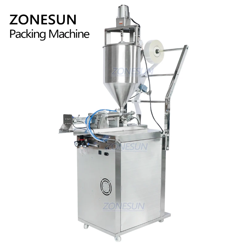 ZONESUN Filling Sealing Machine Automatic Tomato Sauce Chilli Paste Liquid Bag Forming For Food Production Packaging ZS-GFGT50