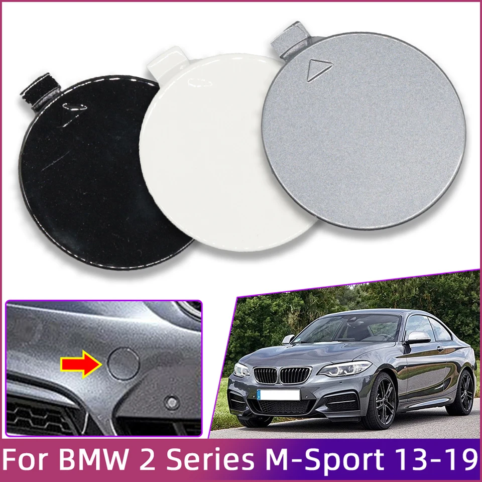 Bumper Towing Hook Cover Cap For BMW 2 Series F22 Lci F23 M-Sport 2013 2019 Hauling Trailer Shell Bumper Decoration Lid Painted