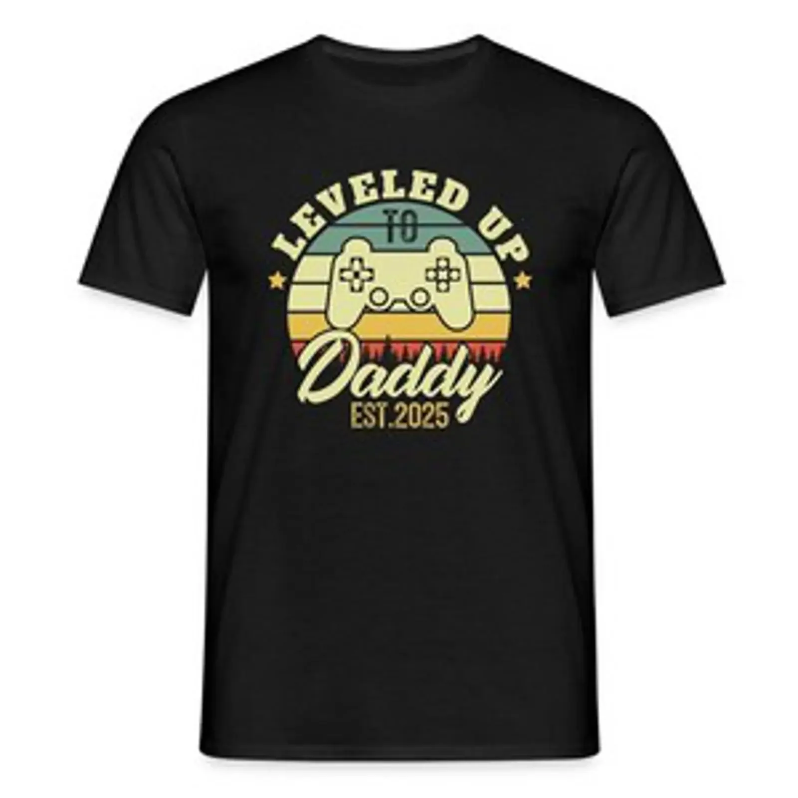 Leveled Up Daddy Est 2025 Geschenk Geburt Männer T Shirt vintage Washed Comfortable Soft graphic fashion Unisex Casual homme