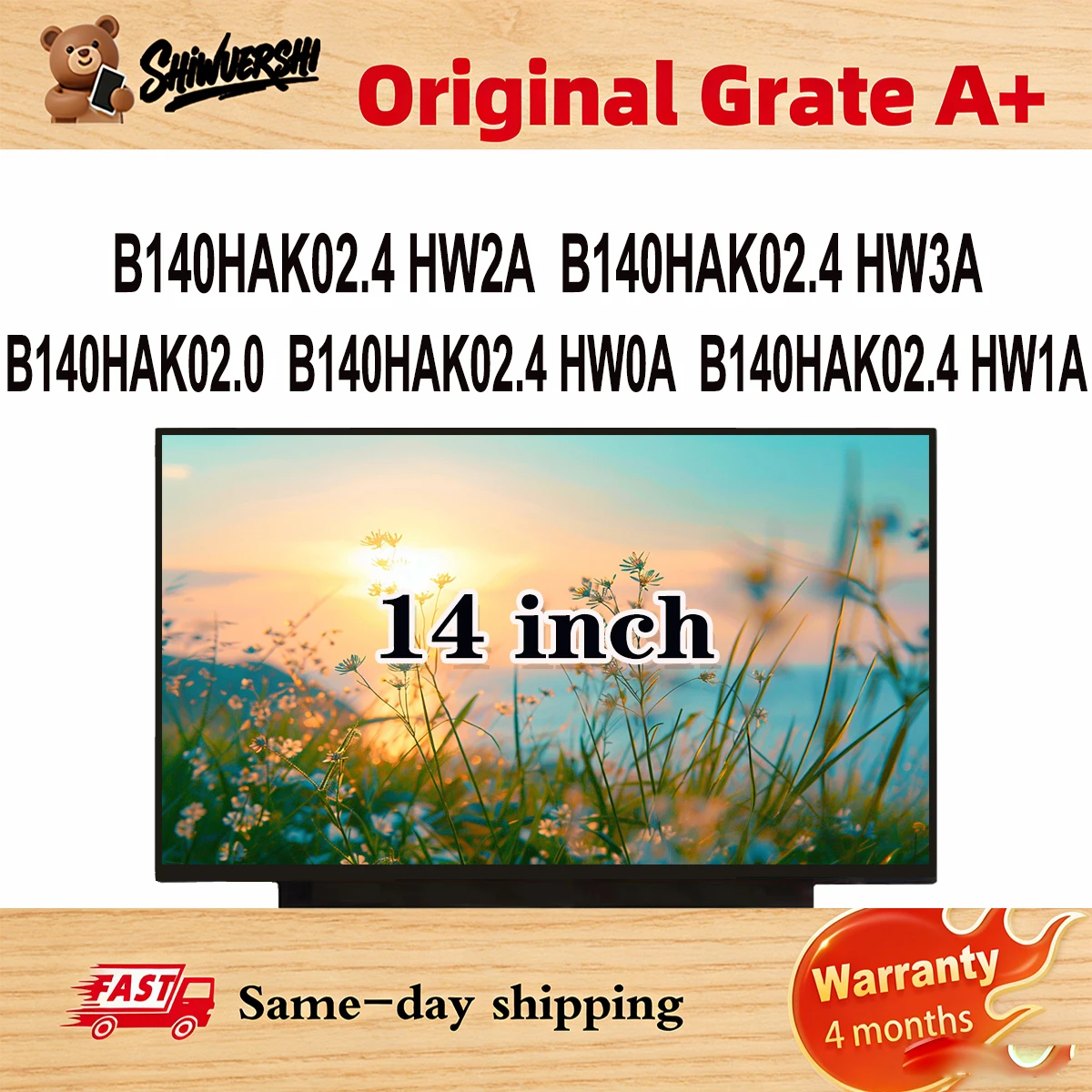 

Оригинальный новый 14-дюймовый тонкий ЖК-экран для ноутбука A + B140HAK02.0 B140HAK02.4 HW0A B140HAK02.4 HW1A B140HAK02.4 HW2A B140HAK02.4 HW3A