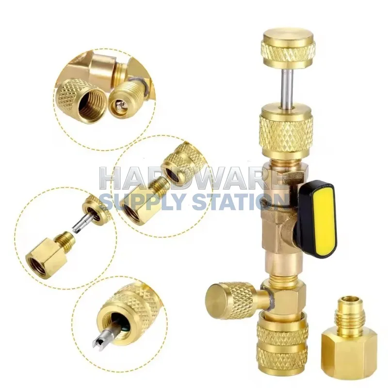 

A/C Valve Core Remover, Fast & Labor-Saving, Special Wrench for Air Conditioner Valve Needle Replacement & Repair