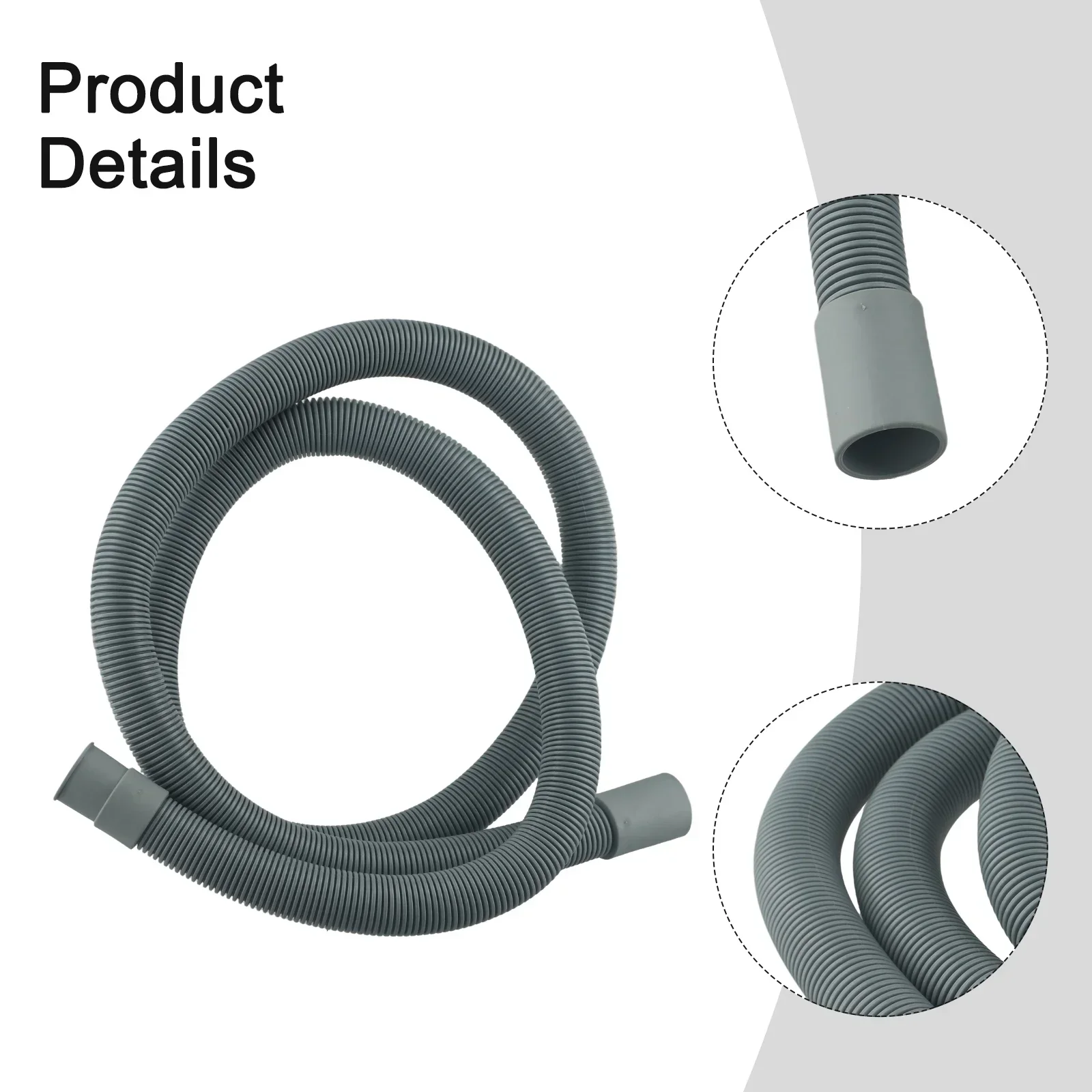 

1.5M Drain Waste Hose Washing Machine Dishwasher Extension Pipe Outlet Expel Tube Plastic Stretchable Flexible Drain Hose