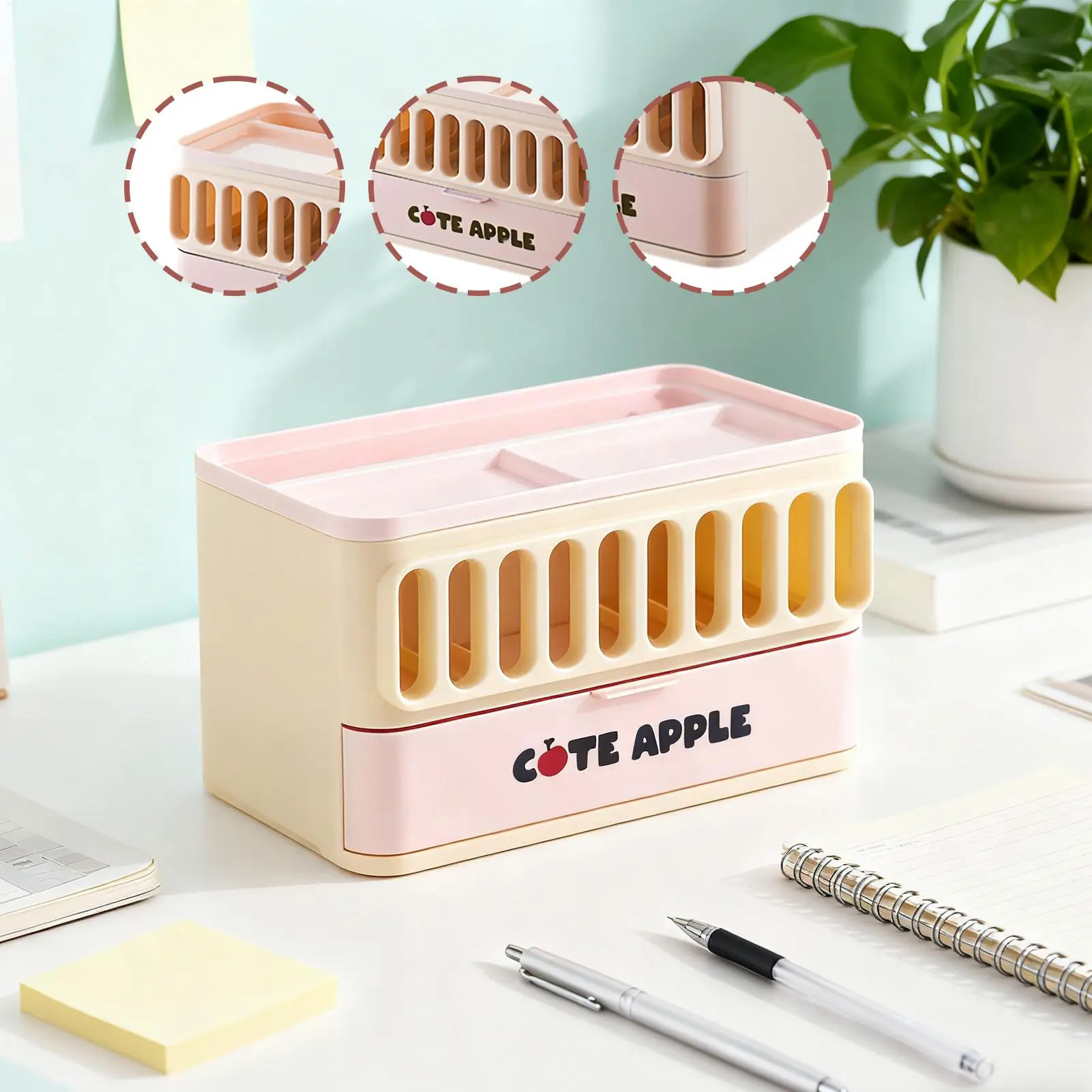 

Настольный нескользящий портативный настольный многофункциональный органайзер для общежития, школьная организация дома, ежедневная работа, рабочее место