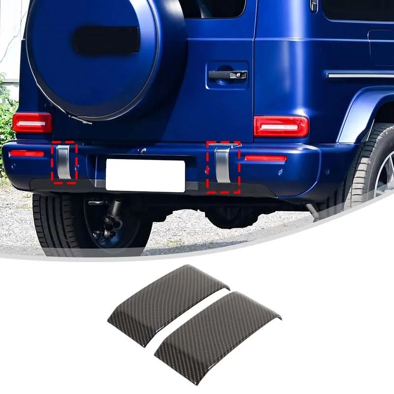 

For2025+ Mercedes-Benz G-ClassW463 декоративная панель заднего бампера декоративная крышка заднего бампера автомобиля ABS узор из углеродного волокна/черный