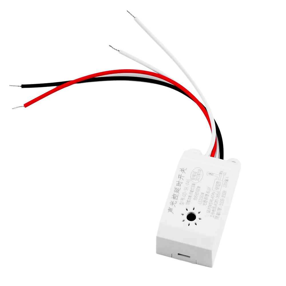 160V-220V Verzögerungsschalter Auto On Off Intelligenter Sound Sprachsensor Lichtschalter Verwendung im Korridor Bad Lager Treppenschalter