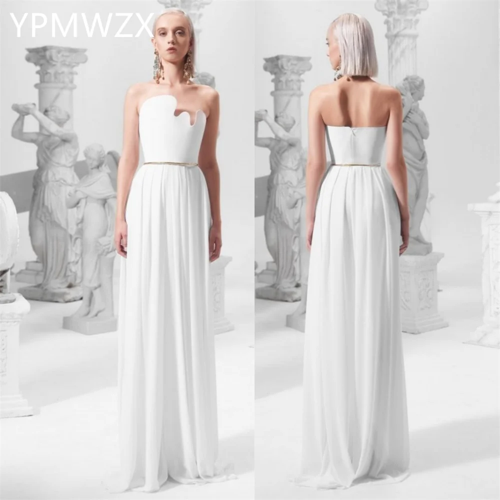 

Customized Prom Gown Formal Evening Dress Party Occasion YPMWZX Strapless A-line Floor Length Skirts Bespoke Dresses W