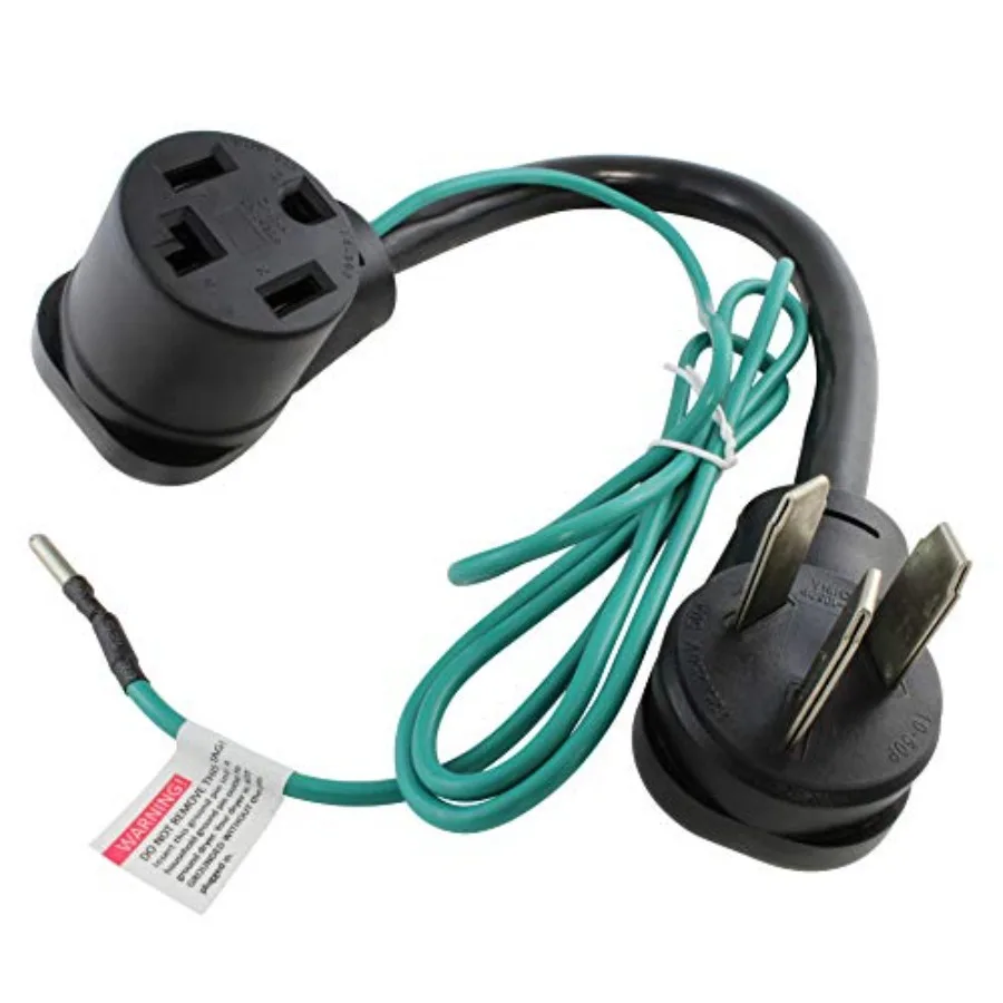 

[S10501430-018] 3-Prong 50A Dryer/Range Plug to 4-Prong Dryer Female Connector Adapter