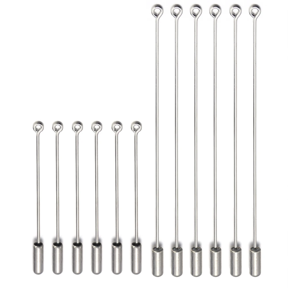 10 Stück/Set Lange Broschennadeln mit Stopper, Metall-Kupfer-Hutnadeln, Sicherheitsnadeln für Schmuckherstellung, DIY-Broschennadel-Basis-Zubehör – Detail 4