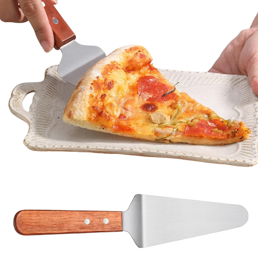 Stainless Steel Pizza Peel Pizza Spatula with Non-Slip Heat-Resistant Handle for Pizza Oven Baking Home Kitchen JXB