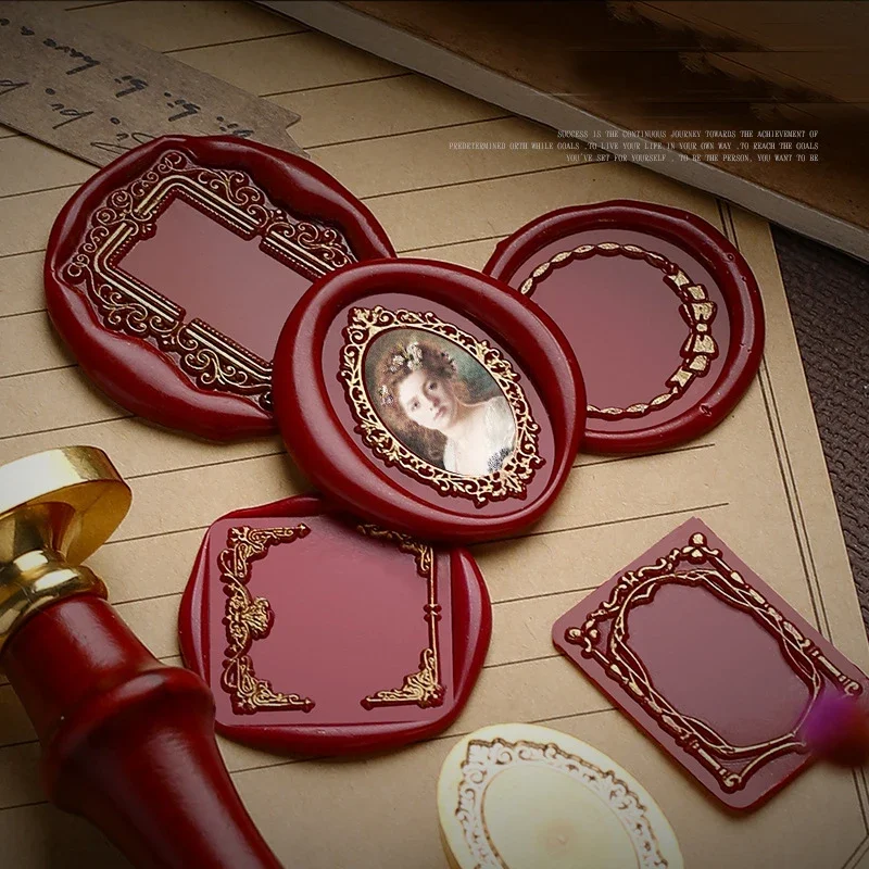 ختم من الشمع ختم رئيس إطار صور خمر عقد صور ختم ختم رئيس DIY بها بنفسك بطاقات المغلفات دعوات الزفاف سكرابوكينغ