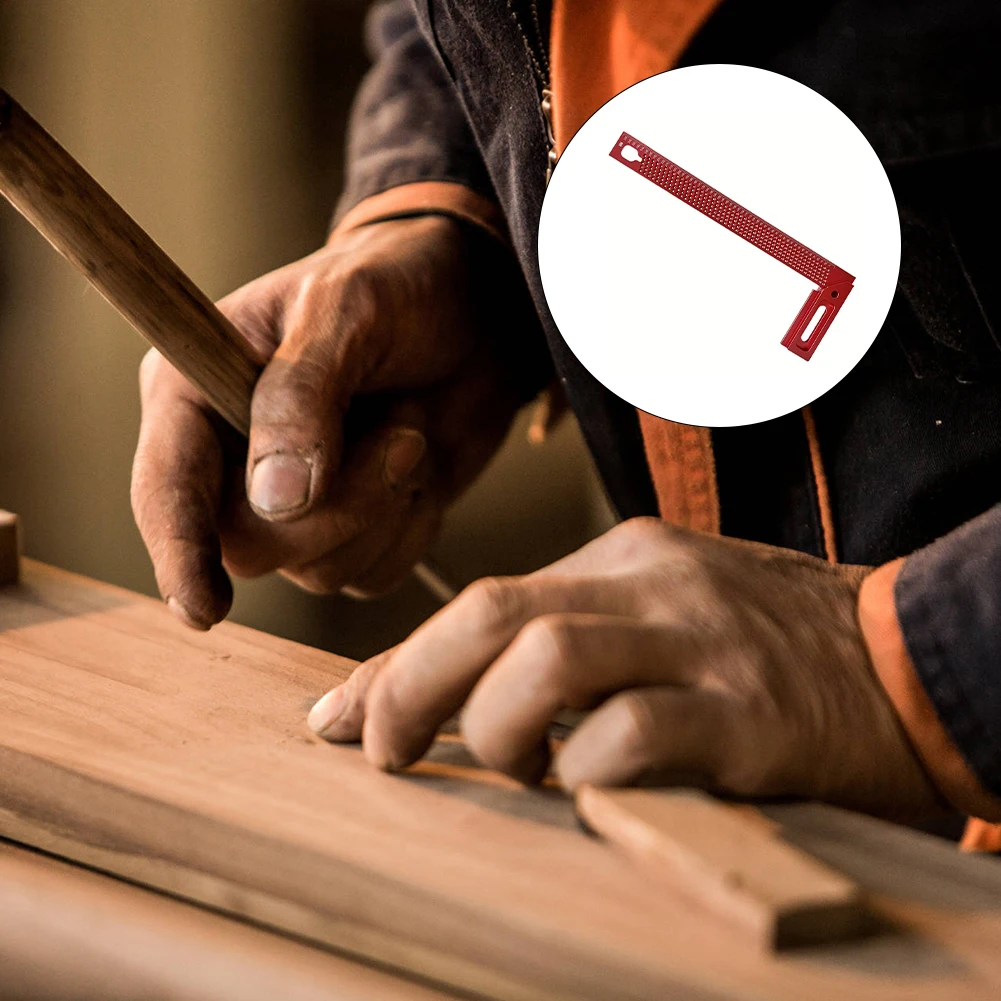 1pc 300 Type L-Shape Woodworking Rule Aluminum Scribing Tool For Furniture Making DIY Project Measuring Layout Hand Tools