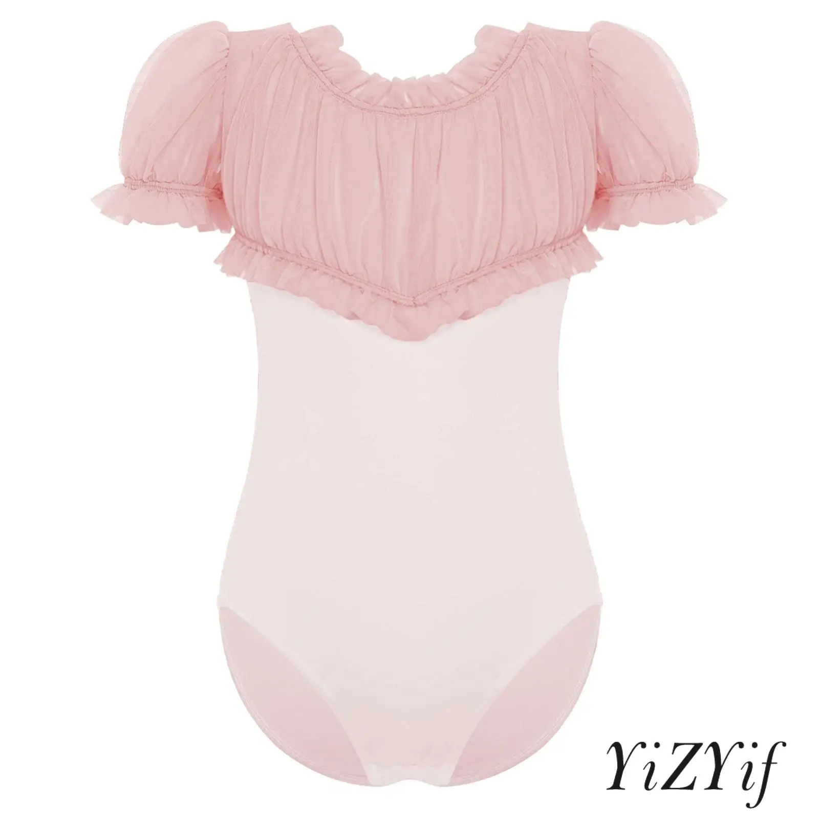 

Children Girls Professional Ballet Dance Costume Lyrical Gymnastics Leotard Stage Ballroom Dance Performance Competition Outfit